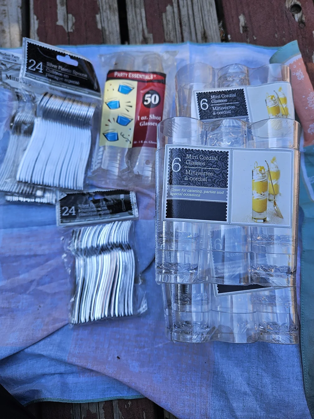 Essentials Clear Mini Cordial Shot Glasses - Mini Spoons Mini Forks Shot Glasses